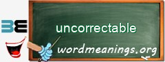 WordMeaning blackboard for uncorrectable